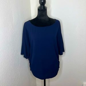 New York & Company Navy Blouse Size Large